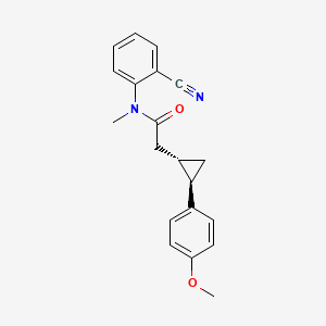 molecular formula C20H20N2O2 B7007306 N-(2-cyanophenyl)-2-[(1S,2R)-2-(4-methoxyphenyl)cyclopropyl]-N-methylacetamide 