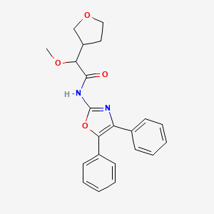 molecular formula C22H22N2O4 B7007327 N-(4,5-diphenyl-1,3-oxazol-2-yl)-2-methoxy-2-(oxolan-3-yl)acetamide 
