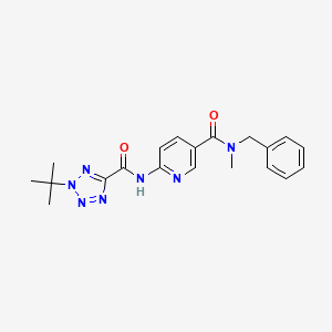molecular formula C20H23N7O2 B7007541 N-benzyl-6-[(2-tert-butyltetrazole-5-carbonyl)amino]-N-methylpyridine-3-carboxamide 