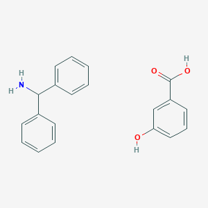 molecular formula C20H19NO3 B070076 Benzenemethanamine, alpha-phenyl-, 3-hydroxybenzoate CAS No. 171507-29-2