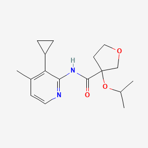 molecular formula C17H24N2O3 B7007777 N-(3-cyclopropyl-4-methylpyridin-2-yl)-3-propan-2-yloxyoxolane-3-carboxamide 
