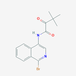 molecular formula C15H15BrN2O2 B7007833 N-(1-bromoisoquinolin-4-yl)-3,3-dimethyl-2-oxobutanamide 