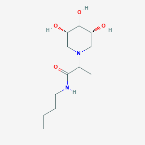 molecular formula C12H24N2O4 B7008319 N-butyl-2-[(3S,5R)-3,4,5-trihydroxypiperidin-1-yl]propanamide 