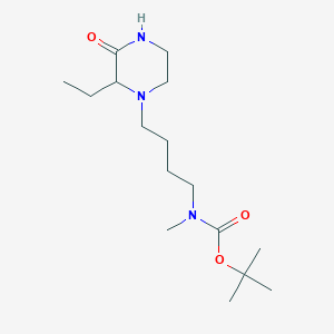 molecular formula C16H31N3O3 B7008357 tert-butyl N-[4-(2-ethyl-3-oxopiperazin-1-yl)butyl]-N-methylcarbamate 