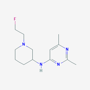 molecular formula C13H21FN4 B7008375 N-[1-(2-fluoroethyl)piperidin-3-yl]-2,6-dimethylpyrimidin-4-amine 
