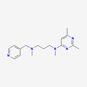 molecular formula C17H25N5 B7008383 N'-(2,6-dimethylpyrimidin-4-yl)-N,N'-dimethyl-N-(pyridin-4-ylmethyl)propane-1,3-diamine 