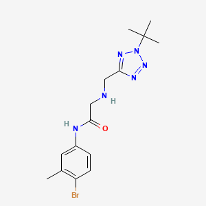molecular formula C15H21BrN6O B7008671 N-(4-bromo-3-methylphenyl)-2-[(2-tert-butyltetrazol-5-yl)methylamino]acetamide 