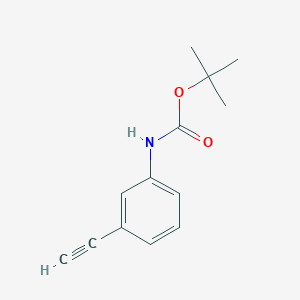 molecular formula C13H15NO2 B070088 叔丁基 3-乙炔基苯基氨基甲酸酯 CAS No. 185619-66-3