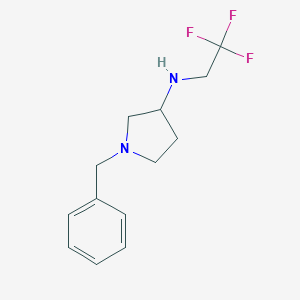 molecular formula C13H17F3N2 B070091 1-Benzyl-N-(2,2,2-trifluoroethyl)pyrrolidin-3-amine CAS No. 186202-79-9