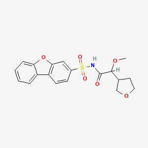 molecular formula C19H19NO6S B7009432 N-dibenzofuran-3-ylsulfonyl-2-methoxy-2-(oxolan-3-yl)acetamide 