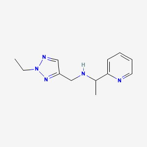 molecular formula C12H17N5 B7009793 N-[(2-ethyltriazol-4-yl)methyl]-1-pyridin-2-ylethanamine 