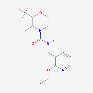 molecular formula C15H20F3N3O3 B7009879 N-[(2-ethoxypyridin-3-yl)methyl]-3-methyl-2-(trifluoromethyl)morpholine-4-carboxamide 