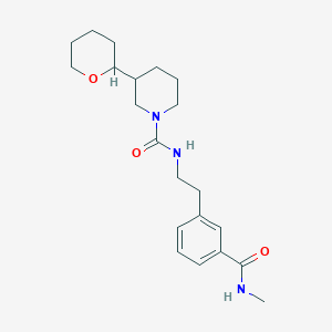molecular formula C21H31N3O3 B7010210 N-[2-[3-(methylcarbamoyl)phenyl]ethyl]-3-(oxan-2-yl)piperidine-1-carboxamide 