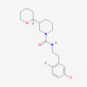 molecular formula C19H26F2N2O2 B7010272 N-[2-(2,5-difluorophenyl)ethyl]-3-(oxan-2-yl)piperidine-1-carboxamide 
