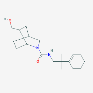 molecular formula C19H32N2O2 B7010477 N-[2-(cyclohexen-1-yl)-2-methylpropyl]-6-(hydroxymethyl)-2-azabicyclo[2.2.2]octane-2-carboxamide 