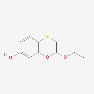 molecular formula C10H12O3S B070110 2-Ethoxy-2,3-dihydro-1,4-benzoxathiin-7-ol CAS No. 160855-27-6
