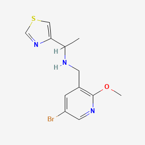 molecular formula C12H14BrN3OS B7011118 N-[(5-bromo-2-methoxypyridin-3-yl)methyl]-1-(1,3-thiazol-4-yl)ethanamine 