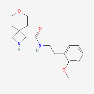 molecular formula C17H24N2O3 B7011272 N-[2-(2-methoxyphenyl)ethyl]-7-oxa-2-azaspiro[3.5]nonane-3-carboxamide 