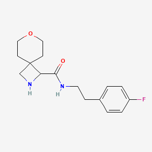 molecular formula C16H21FN2O2 B7011278 N-[2-(4-fluorophenyl)ethyl]-7-oxa-2-azaspiro[3.5]nonane-3-carboxamide 