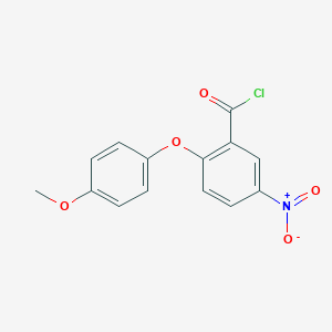 molecular formula C14H10ClNO5 B070114 2-(4-甲氧基苯氧基)-5-硝基苯甲酰氯 CAS No. 175135-69-0
