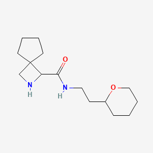 molecular formula C15H26N2O2 B7011474 N-[2-(oxan-2-yl)ethyl]-2-azaspiro[3.4]octane-3-carboxamide 