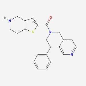 molecular formula C22H23N3OS B7011726 N-(2-phenylethyl)-N-(pyridin-4-ylmethyl)-4,5,6,7-tetrahydrothieno[3,2-c]pyridine-2-carboxamide 