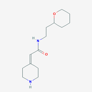 molecular formula C14H24N2O2 B7011737 N-[2-(oxan-2-yl)ethyl]-2-piperidin-4-ylideneacetamide 