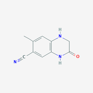molecular formula C10H9N3O B070118 7-methyl-3-oxo-2,4-dihydro-1H-quinoxaline-6-carbonitrile CAS No. 186666-77-3