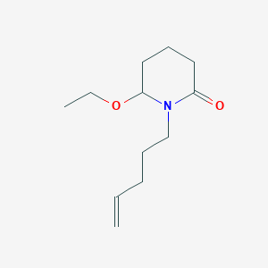 molecular formula C12H21NO2 B070120 2-Piperidinone,6-ethoxy-1-(4-pentenyl)-(9CI) CAS No. 178671-81-3