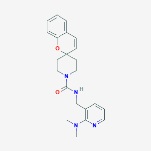 molecular formula C22H26N4O2 B7012158 N-[[2-(dimethylamino)pyridin-3-yl]methyl]spiro[chromene-2,4'-piperidine]-1'-carboxamide 