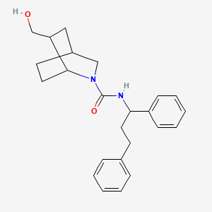 molecular formula C24H30N2O2 B7012246 N-(1,3-diphenylpropyl)-6-(hydroxymethyl)-2-azabicyclo[2.2.2]octane-2-carboxamide 