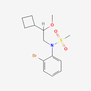 molecular formula C14H20BrNO3S B7012392 N-(2-bromophenyl)-N-(2-cyclobutyl-2-methoxyethyl)methanesulfonamide 