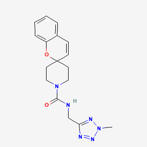 molecular formula C17H20N6O2 B7013358 N-[(2-methyltetrazol-5-yl)methyl]spiro[chromene-2,4'-piperidine]-1'-carboxamide 