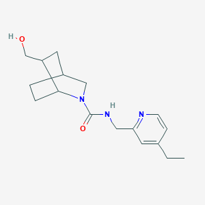 molecular formula C17H25N3O2 B7013415 N-[(4-ethylpyridin-2-yl)methyl]-6-(hydroxymethyl)-2-azabicyclo[2.2.2]octane-2-carboxamide 