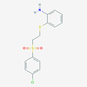 2-([2-[(4-Chlorophenyl)sulfonyl]ethyl]thio)aniline