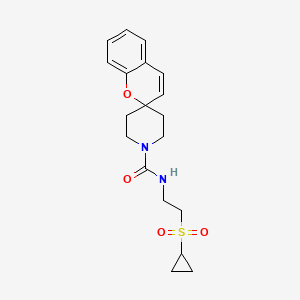 molecular formula C19H24N2O4S B7014031 N-(2-cyclopropylsulfonylethyl)spiro[chromene-2,4'-piperidine]-1'-carboxamide 
