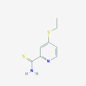 2-Pyridinecarbothioamide, 4-(ethylthio)-
