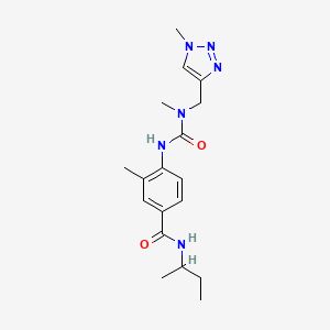 molecular formula C18H26N6O2 B7014390 N-butan-2-yl-3-methyl-4-[[methyl-[(1-methyltriazol-4-yl)methyl]carbamoyl]amino]benzamide 
