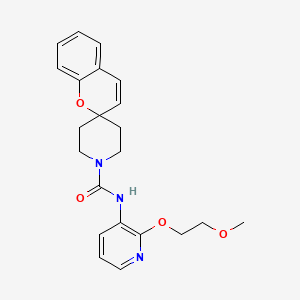 molecular formula C22H25N3O4 B7014533 N-[2-(2-methoxyethoxy)pyridin-3-yl]spiro[chromene-2,4'-piperidine]-1'-carboxamide 