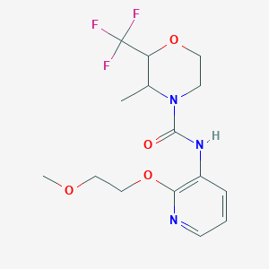 molecular formula C15H20F3N3O4 B7014549 N-[2-(2-methoxyethoxy)pyridin-3-yl]-3-methyl-2-(trifluoromethyl)morpholine-4-carboxamide 