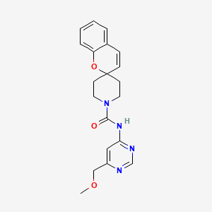 molecular formula C20H22N4O3 B7014871 N-[6-(methoxymethyl)pyrimidin-4-yl]spiro[chromene-2,4'-piperidine]-1'-carboxamide 