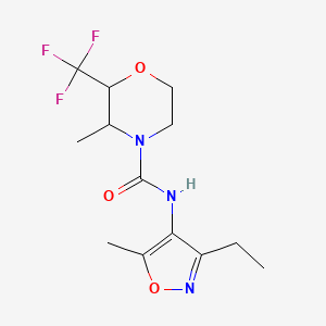 molecular formula C13H18F3N3O3 B7014944 N-(3-ethyl-5-methyl-1,2-oxazol-4-yl)-3-methyl-2-(trifluoromethyl)morpholine-4-carboxamide 