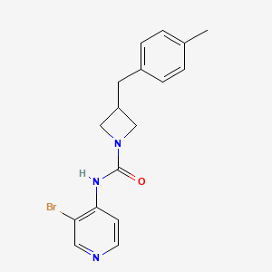 molecular formula C17H18BrN3O B7014991 N-(3-bromopyridin-4-yl)-3-[(4-methylphenyl)methyl]azetidine-1-carboxamide 