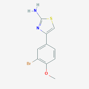 molecular formula C10H9BrN2OS B070150 4-(3-Bromo-4-methoxyphenyl)-1,3-thiazol-2-amine CAS No. 189011-00-5