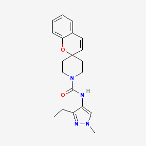 molecular formula C20H24N4O2 B7015020 N-(3-ethyl-1-methylpyrazol-4-yl)spiro[chromene-2,4'-piperidine]-1'-carboxamide 