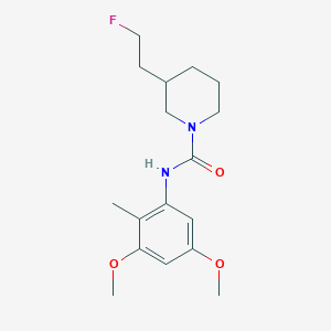 molecular formula C17H25FN2O3 B7015482 N-(3,5-dimethoxy-2-methylphenyl)-3-(2-fluoroethyl)piperidine-1-carboxamide 