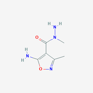 molecular formula C6H10N4O2 B070155 5-Amino-N,3-dimethylisoxazole-4-carbohydrazide CAS No. 188920-66-3