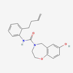 molecular formula C20H22N2O3 B7015517 N-(2-but-3-enylphenyl)-7-hydroxy-3,5-dihydro-2H-1,4-benzoxazepine-4-carboxamide 