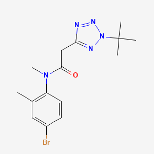 molecular formula C15H20BrN5O B7015602 N-(4-bromo-2-methylphenyl)-2-(2-tert-butyltetrazol-5-yl)-N-methylacetamide 
