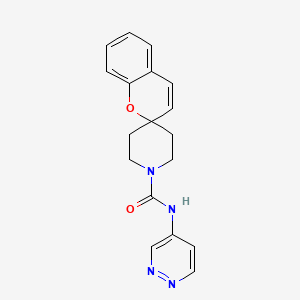 molecular formula C18H18N4O2 B7015818 N-pyridazin-4-ylspiro[chromene-2,4'-piperidine]-1'-carboxamide 